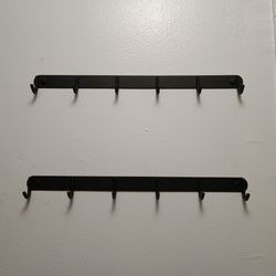 Black Metal Wall Mounted Hooks