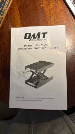 Orion Motor Tech (OMT) 1,000-lb Mini Motorcycle Lift