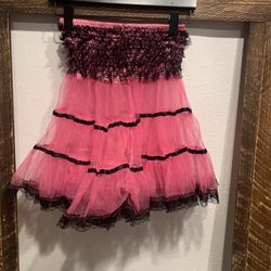 Pink And Black Skirt
