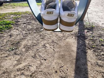 Men's Nike Dunk Low Retro Bronzine/Coconut Milk  Size 81/2  My Side Wear Them Two Or Three Times They're Too Small For Him They're Still Like New 