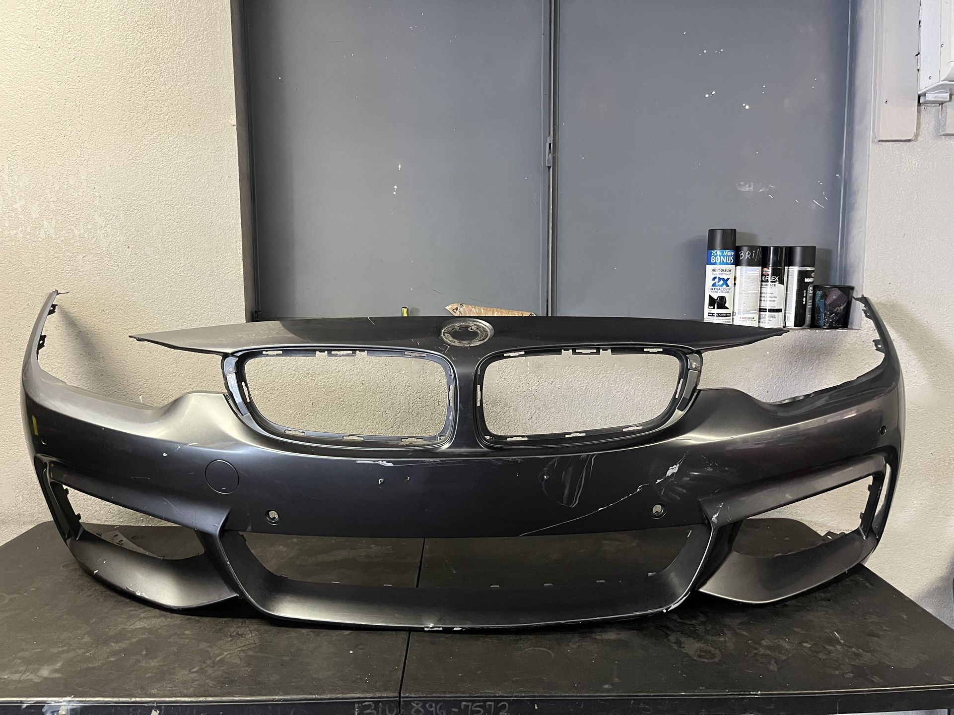 2014-2015-2016 BMW 4 SERIES M SPORT FRONT BUMPER OEM USED