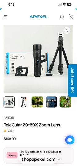 60x Telephoto Lens Kit for smartphone