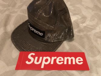 Supreme Laminated Box Weave Camp Cap