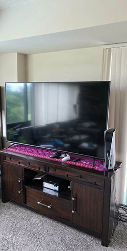 Wood TV Stand with drawers and storage