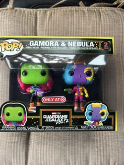 Funko Pop Gamora And Nebula Black light Target 2 Pack