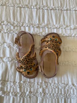 Mini Melissa Leopard Sandals size 8