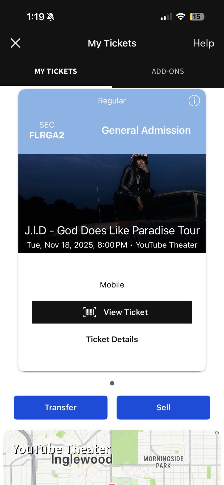 JID GA ticket