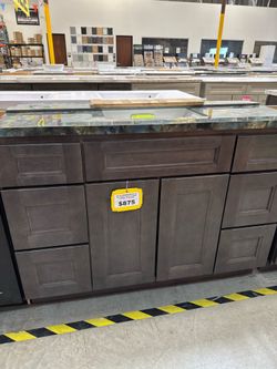 48" gabinete gris madera