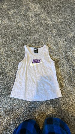 light purple nike tank top kids medium slim fit