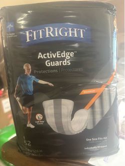 Depends and Fit Right Men’s adult Diapers and Guards