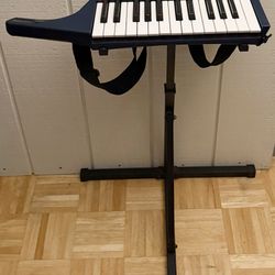 PS3 Rock Band 3 Keyboard Controller 97161 Keytar (NO DONGLE) W/ STAND, Tested