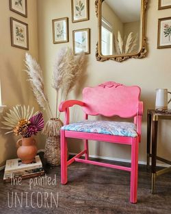 Art nouveau refinished vanity chair