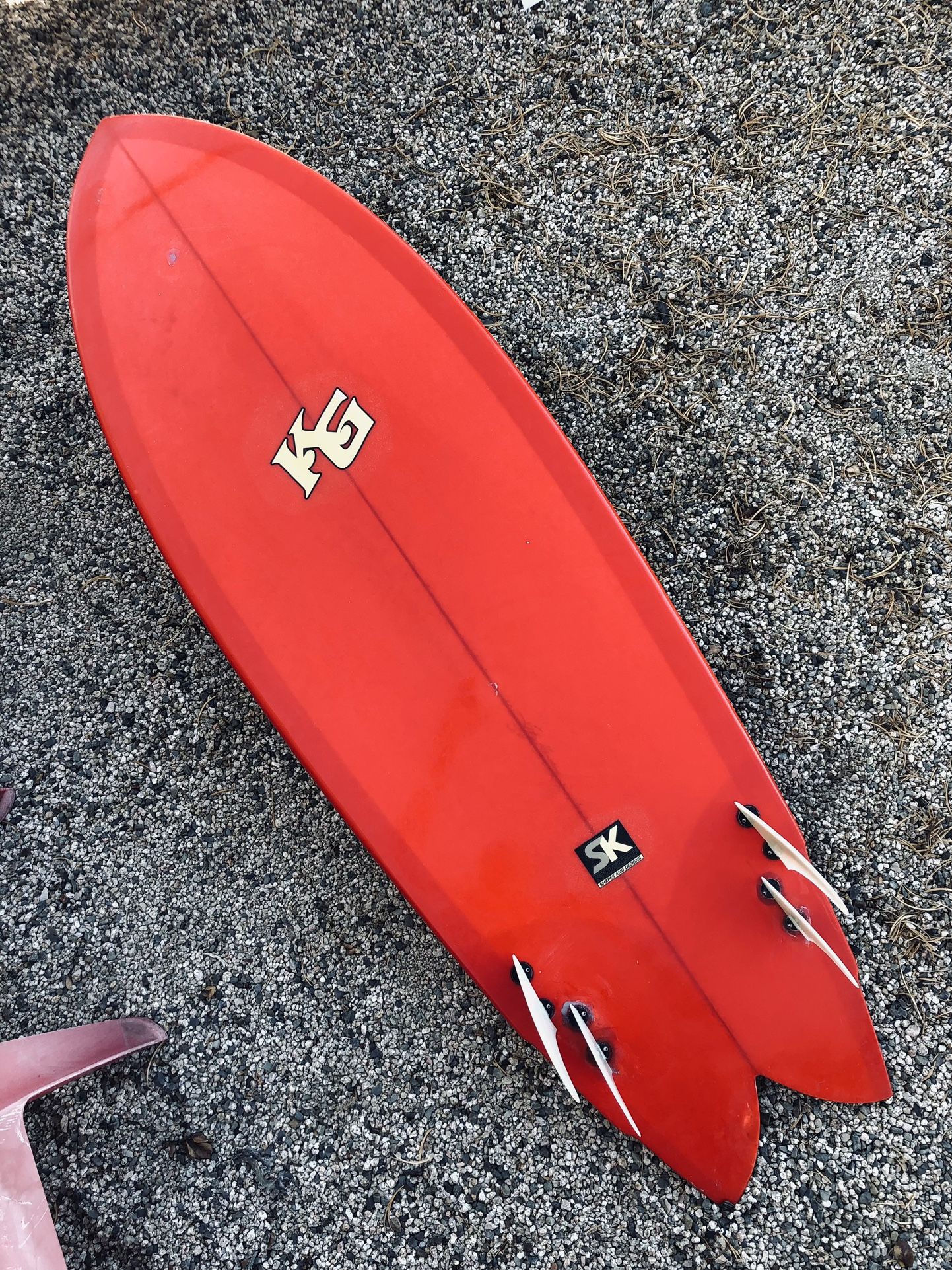 Surfboard Sale, 5’7” Kane Garden Quad Fish Surfboard For Sale