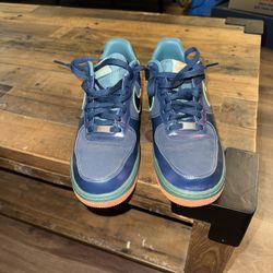 Nike Air Force 1 Brave Blue green glow 