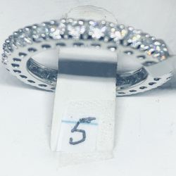 Sterling Silver Eternity Band Size 5