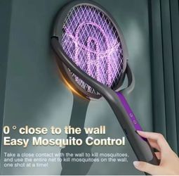 Automatic Telescopic Rotatable Mesh Mosquito Swatter with Fast USB Charging and  Standby Time for Effective Eradication