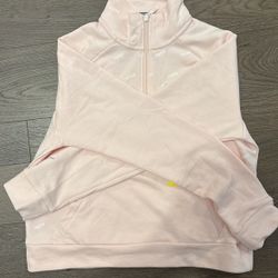 Puma pink half zip pullover