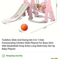 Brand New Indoor Slide And Swing Set