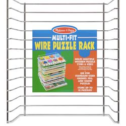NWOT Melissa & Doug Multi-Fit Metal Wire Puzzle Rack 12 inches wide and 0.75 inches deep