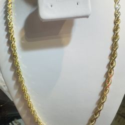 14K YellowGold | Rope Chain Necklace 