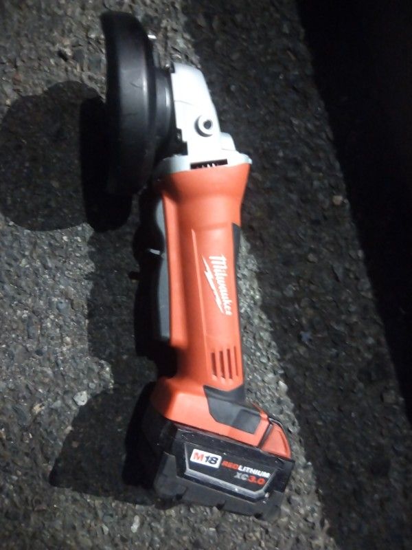 Milwaukee cut off grinder w m18 red lithium xc3 0 battery for sale in