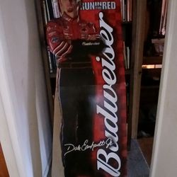 Budweiser NASCAR Dale Earnhardt Jr Run In The Red 6ft Tall Advertising Standee 