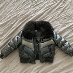 Toddler Black Leather Coat - 2T