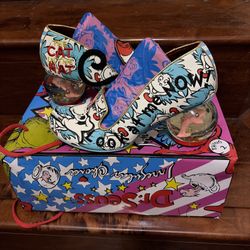 Irregular Choice Dr Seuss Look At Me Globe Heel Cat In The Hat US 5 EU 35 New