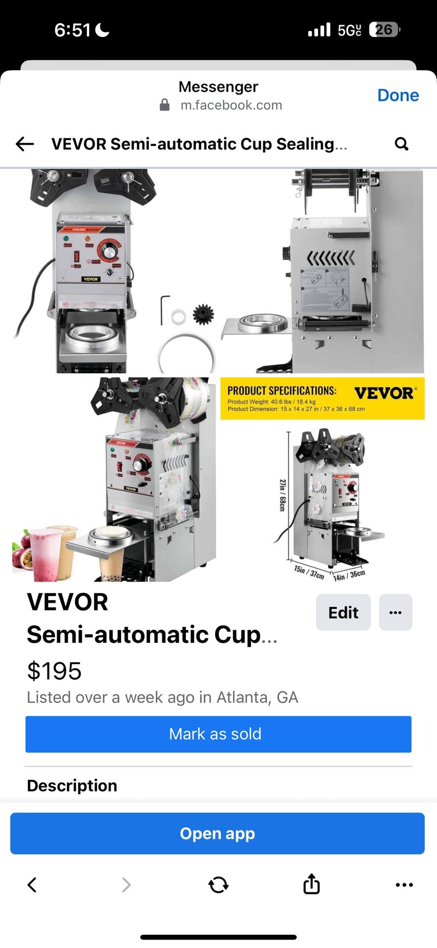 Vevor Cup Sealing