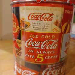 New Coca-Cola Collectible Puzzle & Metal  Box Canister 
