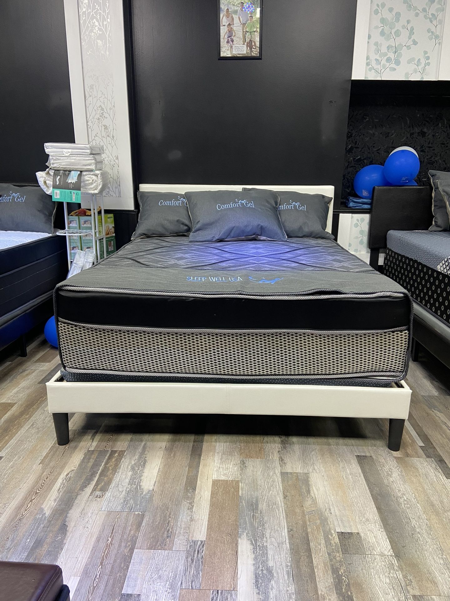 Queen Pillow Top With Free Box Spring Only - Free Delivery 🚚 Today