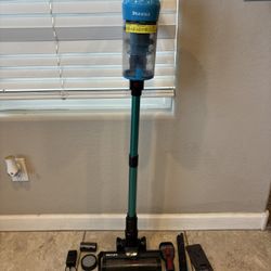 Cordless Vacuum Cleaner, 45kPa 60Min Vacuum Cleaners For Home, Powerful Stick Vacuum Rechargeable With Green Light, Anti Tangle Wall Mount, 8 In 1 Lig