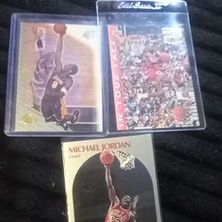 9 Kobe & Jordan Basketball Cards, 