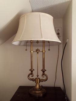 Stiffel Lamp Solid Brass Double Base
