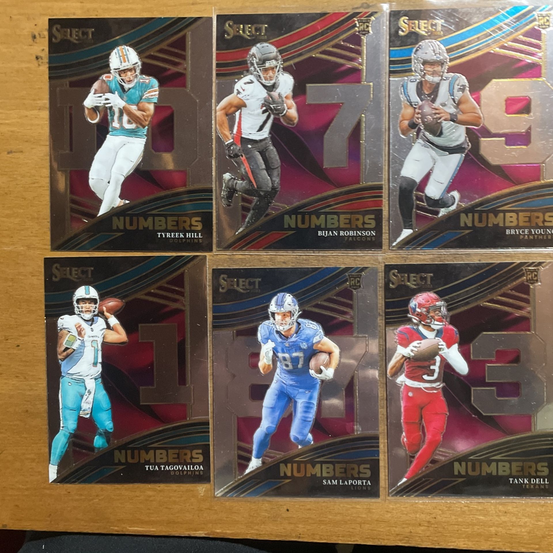 2023 SELECT LOT OF 6 NUMBERS CARDS 