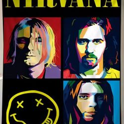 Nirvana American Rock Band Wall Tapestry