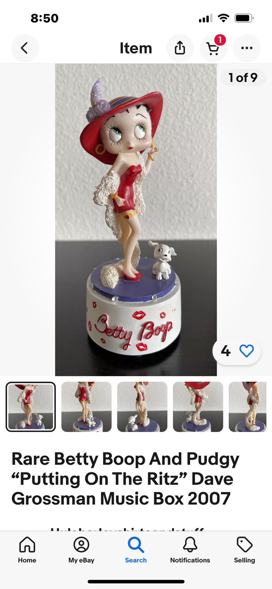 Betty Boop Figurine  “Putting On The Ritz”