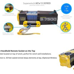 SuperWinch S7500SR ( Synthetic Rope )Brand New In Box 