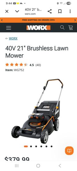 Brand New Worx 40v cordless push lawnmower