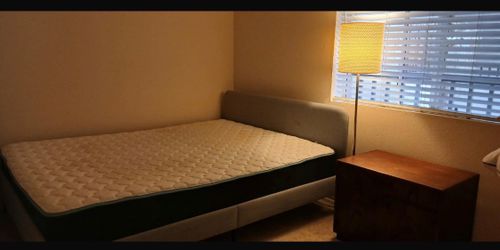 Queen bed with mattress for $50