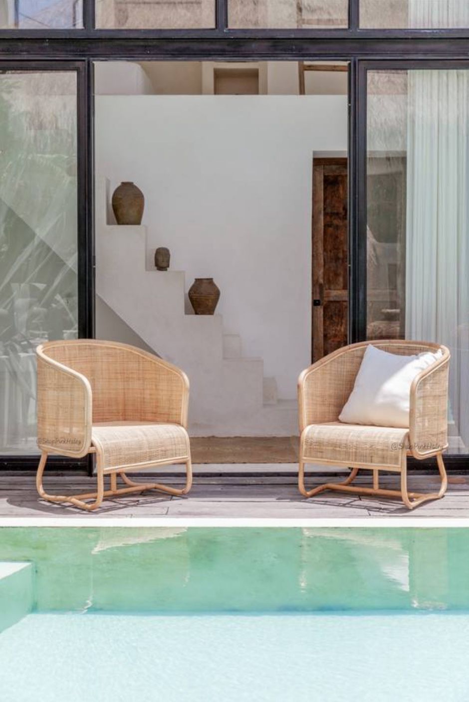 New Cane Chair - Set of 2 chairs - Moving Sale, Must Go!
