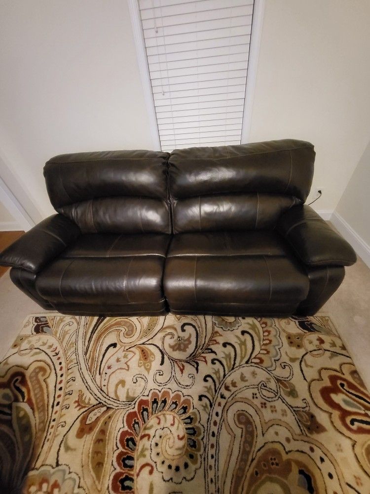 Leather Reclining Sofa