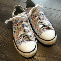 Youth Pink Narwhal Converse Size 2 