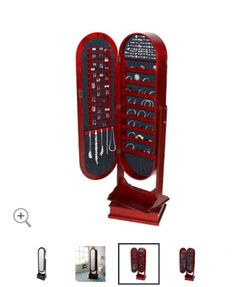 Stand up Mirror with Jewelry closet/ holders inside
