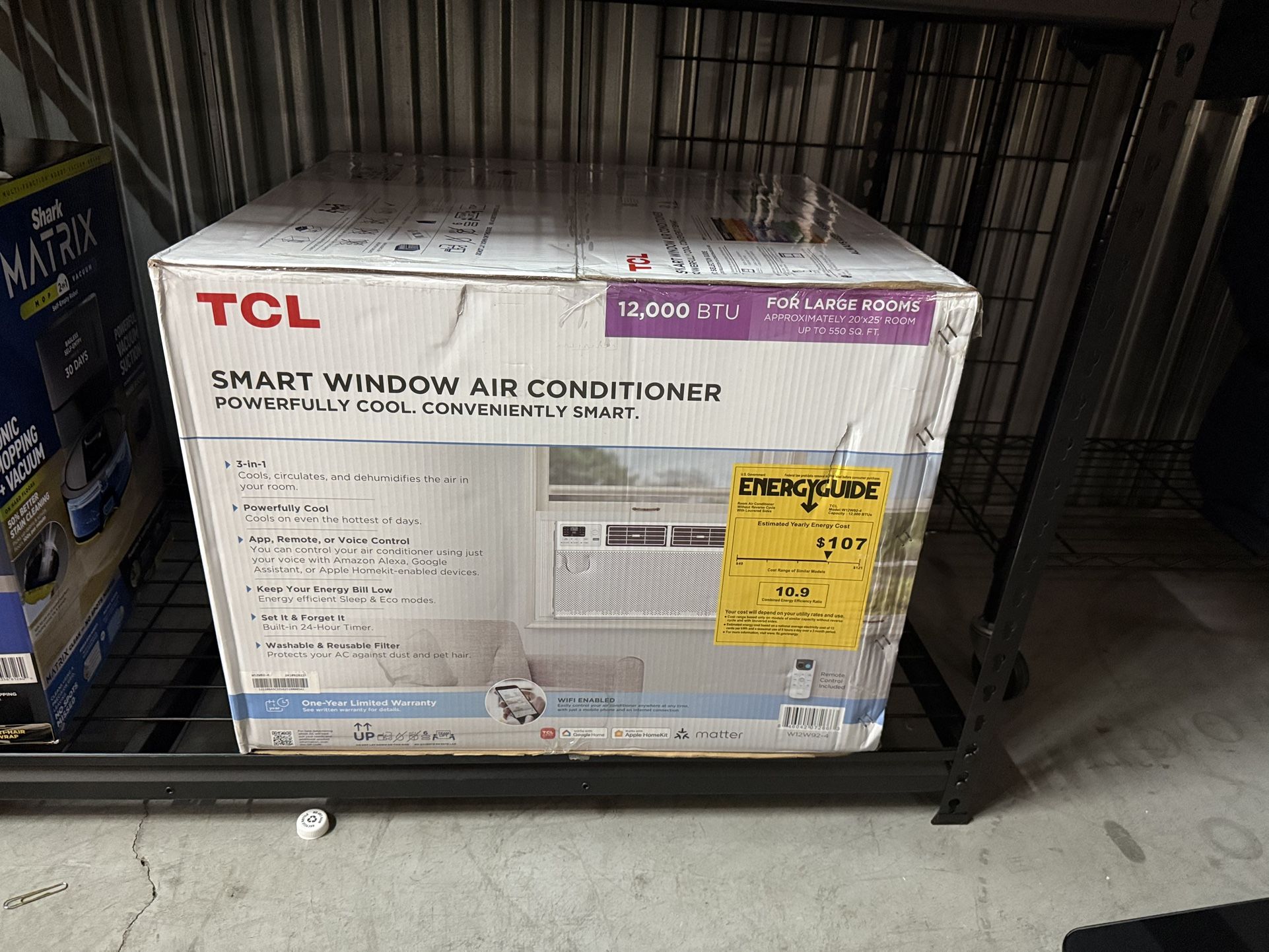 TCL 12k BTU Smart Window Air Conditioner with Fan & Dehumidifier 