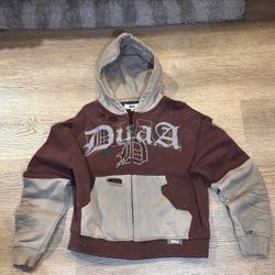 DUAA Brown distressed fashion hoodie