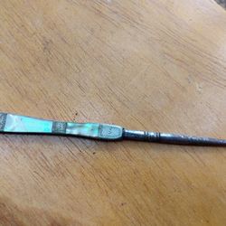 Antique Button Hook With Mother Of Pearl Inlay