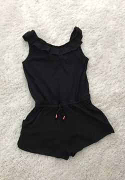 Zara girl's black romper shorts Summer 9/10 size
