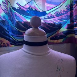 Black Faux Leather Choker 