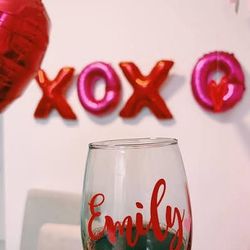 Valentines Day Custom Glasses 
